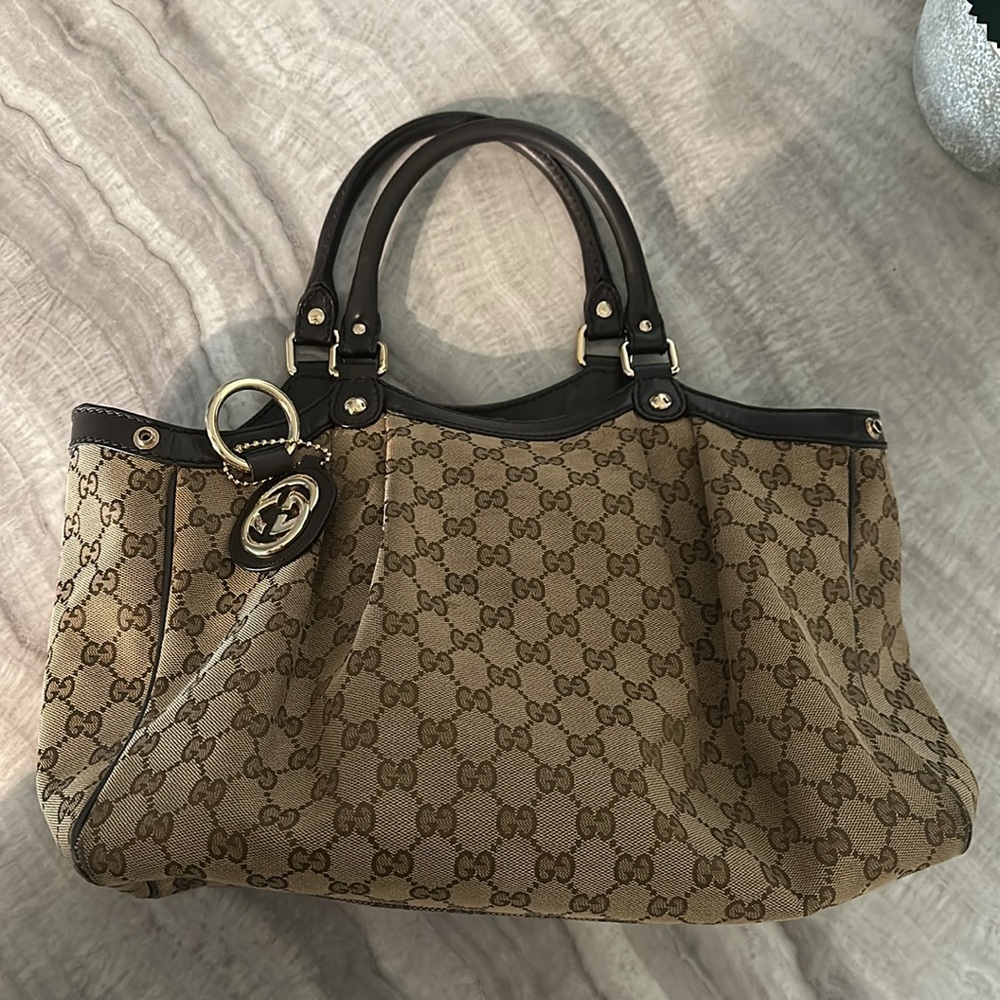 Gucci canvas tote vintage
